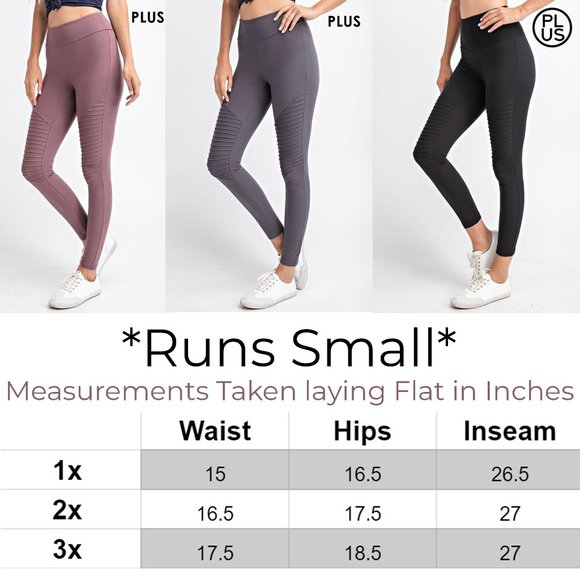 Moto Leggings Buttery Soft Stretch S101 Black - Picture 3 of 3